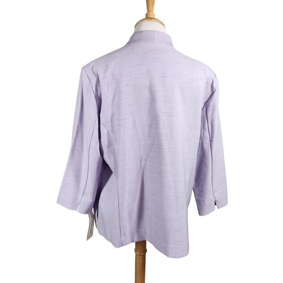 Alfred Dunner Women's Blazer Jacket 3/4 Sleeve Open Front Cutout, Size 16 - Picture 2 of 10